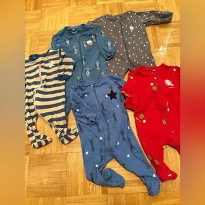 Pekkle bundles of 4 pajamas 3 months